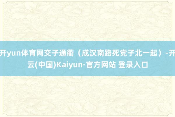 开yun体育网交子通衢（成汉南路死党子北一起）-开云(中国)Kaiyun·官方网站 登录入口