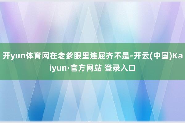 开yun体育网在老爹眼里连屁齐不是-开云(中国)Kaiyun·官方网站 登录入口