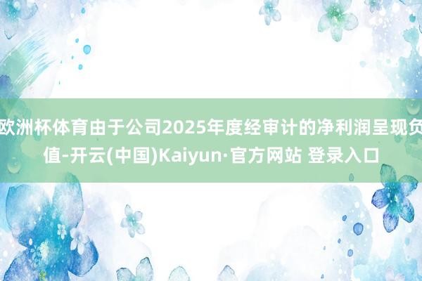 欧洲杯体育由于公司2025年度经审计的净利润呈现负值-开云(中国)Kaiyun·官方网站 登录入口