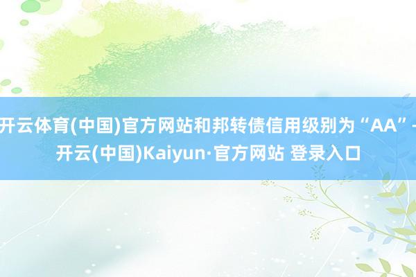 开云体育(中国)官方网站和邦转债信用级别为“AA”-开云(中国)Kaiyun·官方网站 登录入口