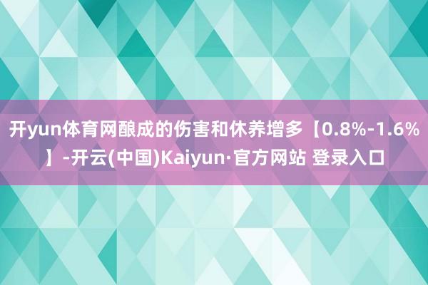 开yun体育网酿成的伤害和休养增多【0.8%-1.6%】-开云(中国)Kaiyun·官方网站 登录入口