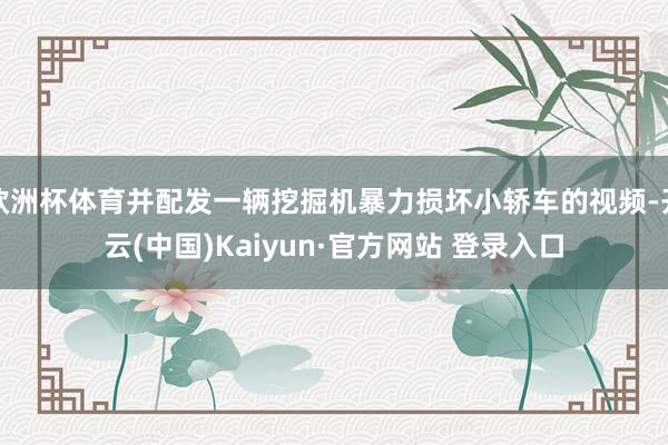 欧洲杯体育并配发一辆挖掘机暴力损坏小轿车的视频-开云(中国)Kaiyun·官方网站 登录入口
