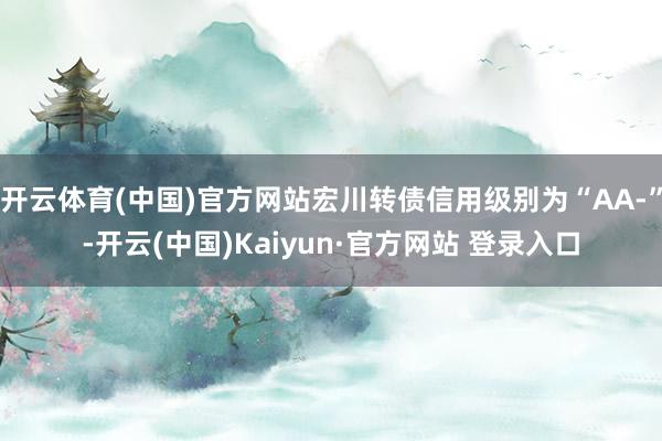 开云体育(中国)官方网站宏川转债信用级别为“AA-”-开云(中国)Kaiyun·官方网站 登录入口