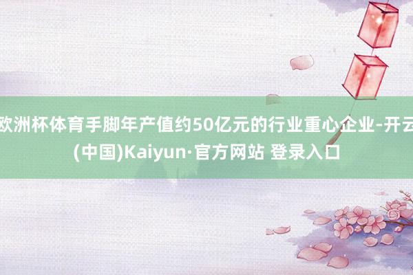 欧洲杯体育手脚年产值约50亿元的行业重心企业-开云(中国)Kaiyun·官方网站 登录入口
