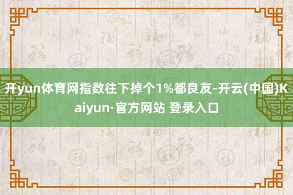 开yun体育网指数往下掉个1%都良友-开云(中国)Kaiyun·官方网站 登录入口